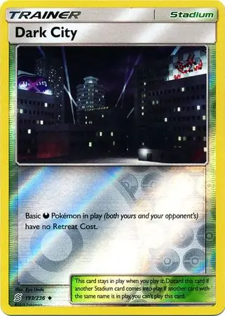 Dark City Reverse Holo Pokemon card from Unified Minds