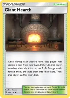 Giant Hearth Pokemon card from Unified Minds