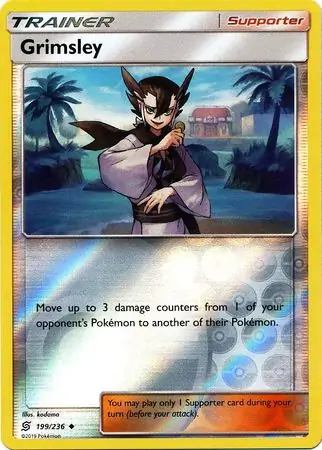Grimsley Reverse Holo Pokemon card from Unified Minds