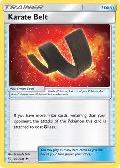 Karate Belt Pokemon card from Unified Minds
