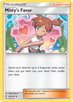 Misty's Favor Pokemon card from Unified Minds