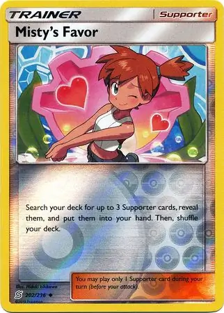 Misty's Favor Reverse Holo Pokemon card from Unified Minds