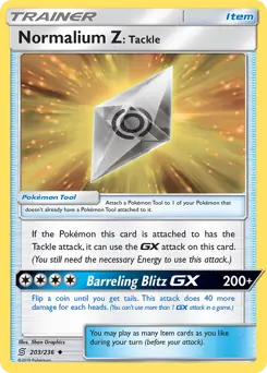 Normalium Z: Tackle Pokemon card from Unified Minds