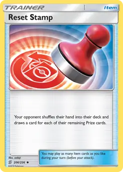 Reset Stamp Pokemon card from Unified Minds