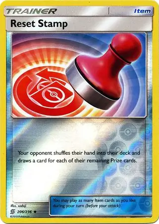 Reset Stamp Reverse Holo Pokemon card from Unified Minds