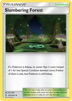 Slumbering Forest Pokemon card from Unified Minds