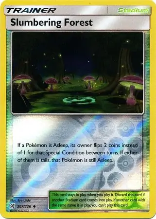 Slumbering Forest Reverse Holo Pokemon card from Unified Minds