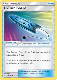 U-Turn Board Pokemon card from Unified Minds
