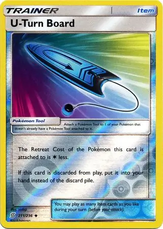U-Turn Board Reverse Holo Pokemon card from Unified Minds