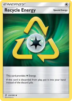 Recycle Energy Pokemon card from Unified Minds