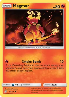 Magmar Pokemon card from Unified Minds