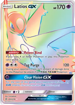 Latios GX Secret Pokemon card from Unified Minds