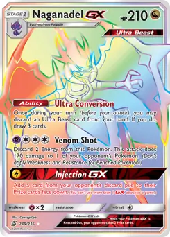 Naganadel GX Secret Pokemon card from Unified Minds