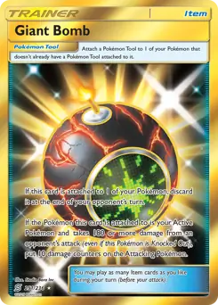 Giant Bomb Secret Pokemon card from Unified Minds