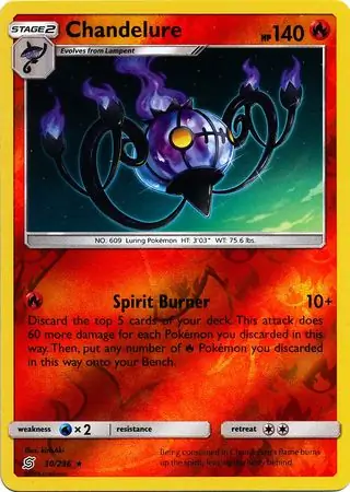 Chandelure Reverse Holo Pokemon card from Unified Minds
