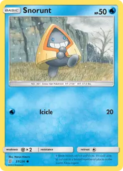 Snorunt Pokemon card from Unified Minds