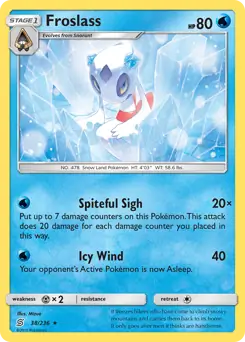 Froslass Pokemon card from Unified Minds
