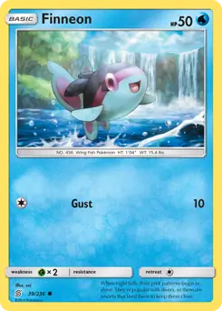 Finneon Pokemon card from Unified Minds