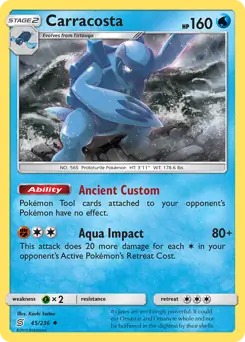 Carracosta Pokemon card from Unified Minds