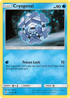Cryogonal Pokemon card from Unified Minds