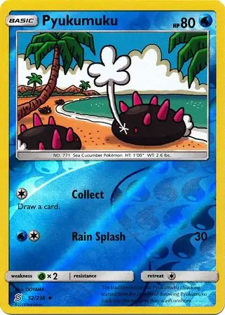 Pyukumuku Reverse Holo Pokemon card from Unified Minds