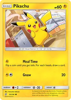 Pikachu Pokemon card from Unified Minds