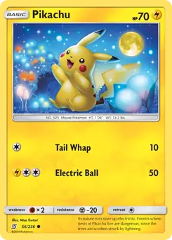 Pikachu Pokemon card from Unified Minds