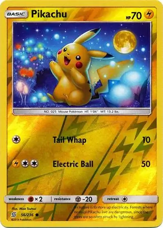 Pikachu Reverse Holo Pokemon card from Unified Minds