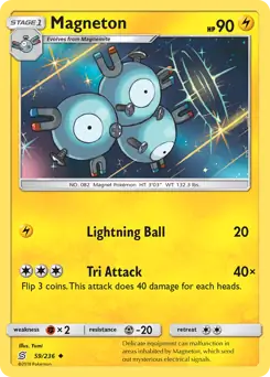 Magneton Pokemon card from Unified Minds