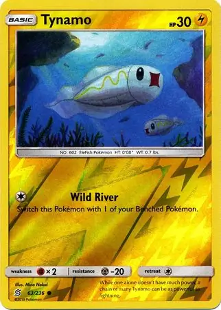 Tynamo Reverse Holo Pokemon card from Unified Minds