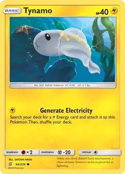 Tynamo Pokemon card from Unified Minds