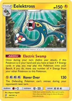 Eelektross Pokemon card from Unified Minds