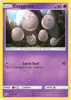 Exeggcute Pokemon card from Unified Minds