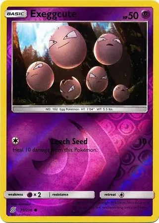Exeggcute Reverse Holo Pokemon card from Unified Minds