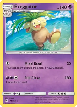 Exeggutor Pokemon card from Unified Minds