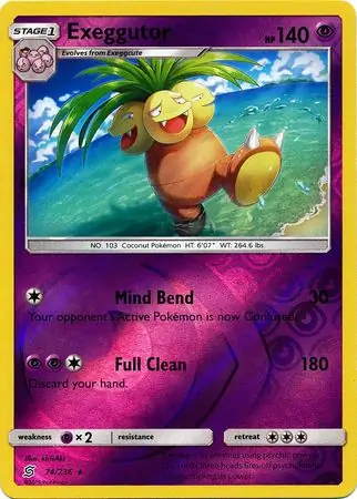 Exeggutor Reverse Holo Pokemon card from Unified Minds