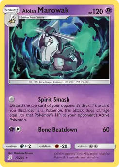 Alolan Marowak Pokemon card from Unified Minds