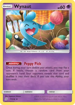 Wynaut Pokemon card from Unified Minds