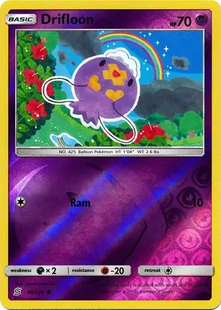 Drifloon Reverse Holo Pokemon card from Unified Minds