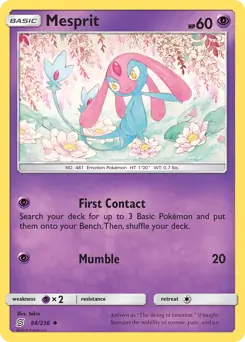 Mesprit Pokemon card from Unified Minds