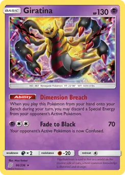 Giratina Pokemon card from Unified Minds