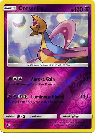 Cresselia Reverse Holo Pokemon card from Unified Minds