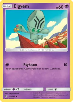 Elgyem Pokemon card from Unified Minds