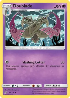 Doublade Pokemon card from Unified Minds