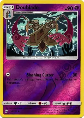 Doublade Reverse Holo Pokemon card from Unified Minds
