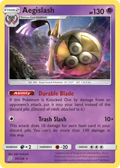 Aegislash Pokemon card from Unified Minds