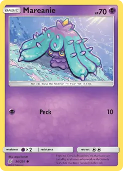 Mareanie Pokemon card from Unified Minds