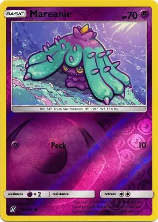 Mareanie Reverse Holo Pokemon card from Unified Minds