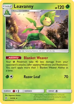 Leavanny Pokemon card from Unified Minds