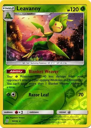 Leavanny Reverse Holo Pokemon card from Unified Minds